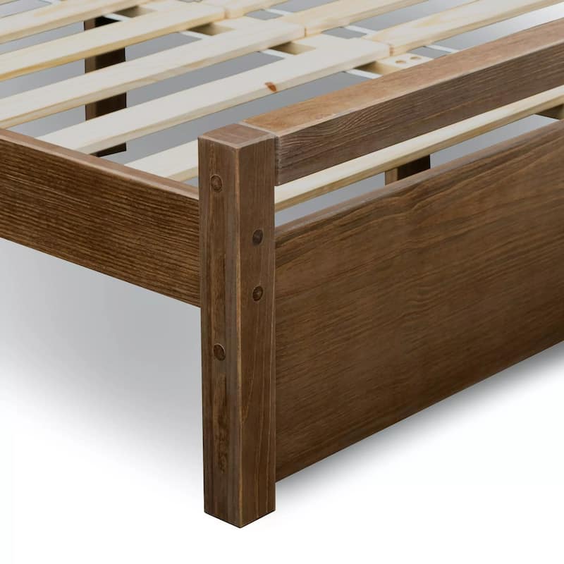 Grain Wood Furniture Solid Wood Loft Platform Bed
