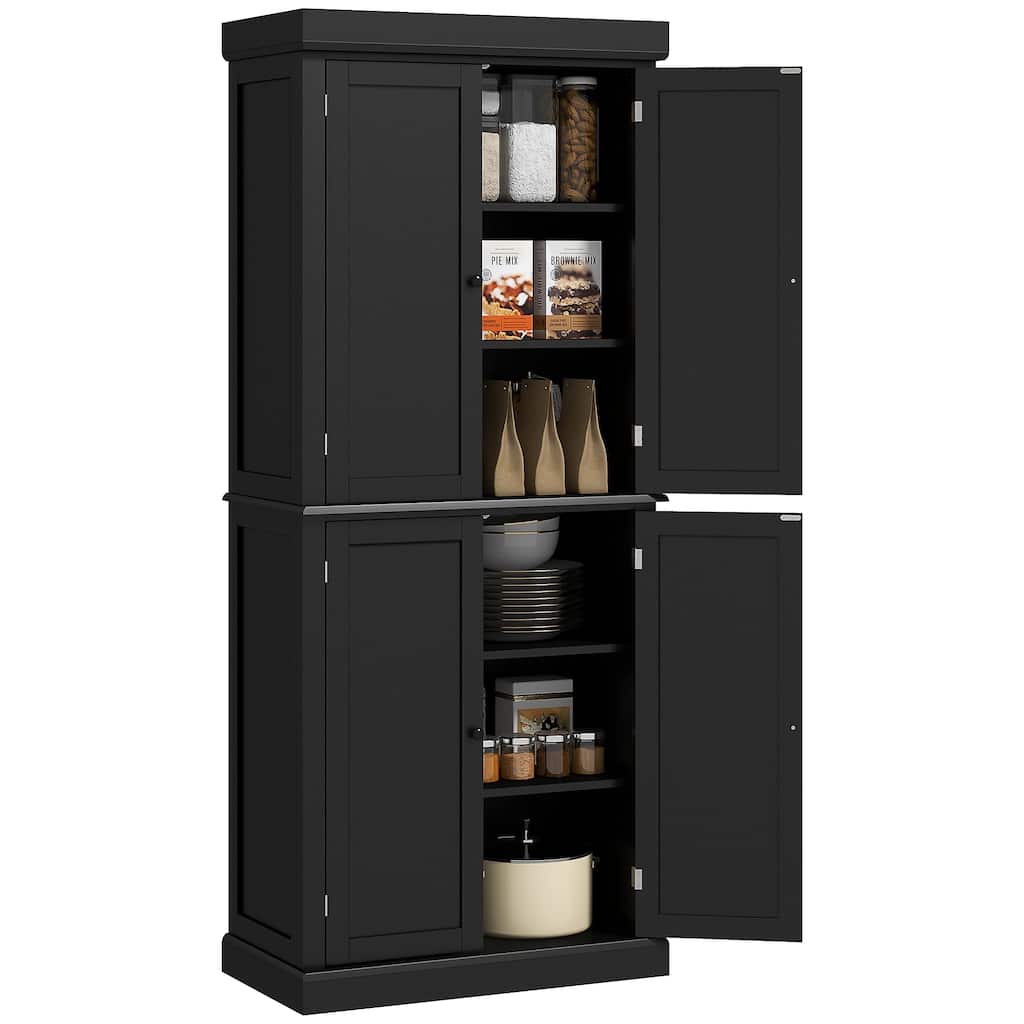 Kitchen Pantry Storage Cabinet Kitchen Cupboard with Adjustable Shelves