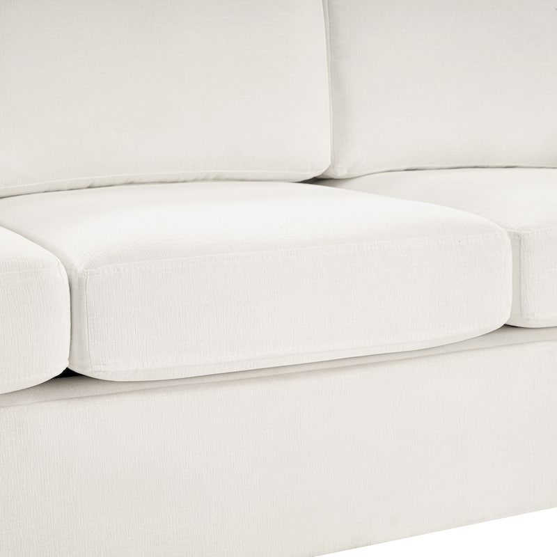 Christopher Knight Home - Dover Modern 84.7" Chenille Upholstered 3-Seater Sofa with Removable Curved Backrest & Cushion
