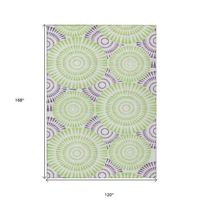 HomeRoots Geometric Transitional Rectangle Outdoor Rug