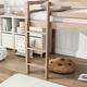 preview thumbnail 4 of 41, Twin Size Solid Wood Low Loft Bed with Slide, Ladder, Safety Guardrails, and Sturdy Rubberwood Frame