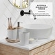 preview thumbnail 8 of 7, Clara Clark Bamboo Bathroom Accessories Set with Shower Curtain Set, Toilet Brush, Trash Can & Soap Dispenser