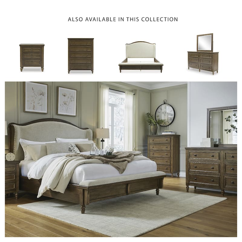 Signature Design by Ashley Sturlayne Brown/Beige Upholstered Panel Bed