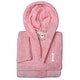 preview thumbnail 14 of 78, Sweet Kids 100% Polyester SUPER PLUSH Double Brushed Hooded Bathrobe with White Bookman Monogram I - Large