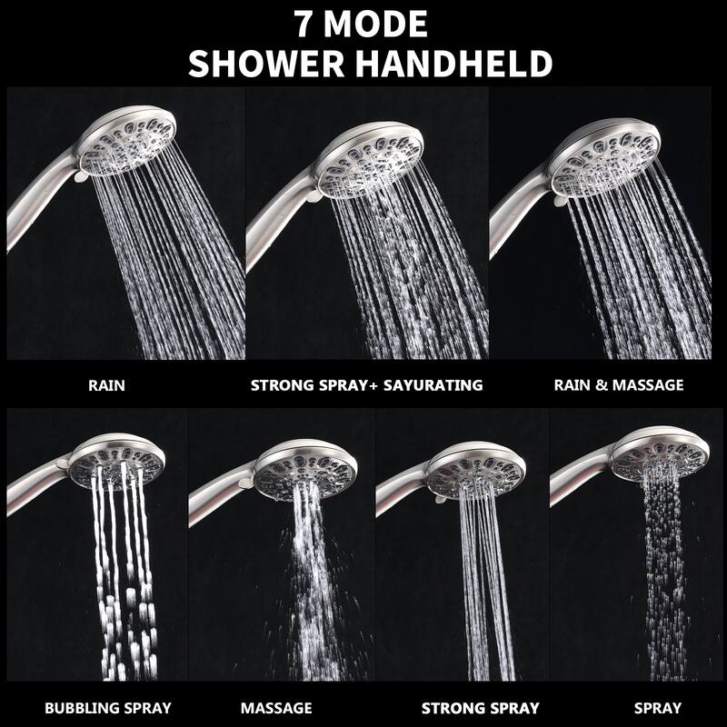 Tool-Free Shower Combo 7-Spray 1.8GPM