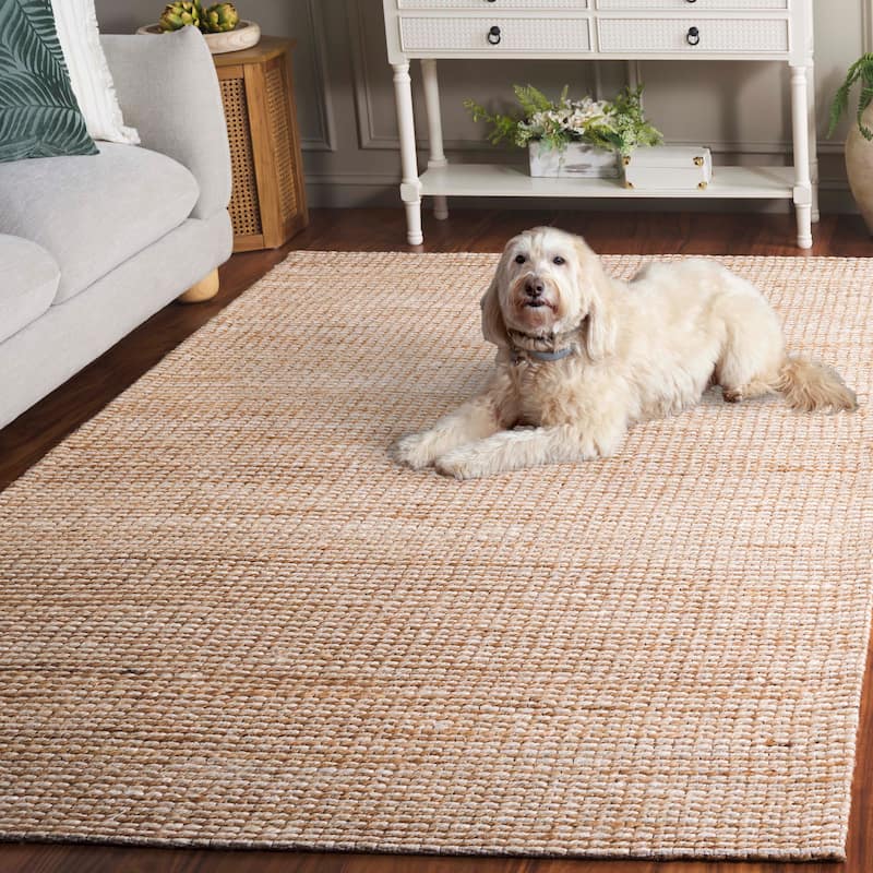 SAFAVIEH Flatweave Natural Bessi Fiber Farmhouse Hemp Rug