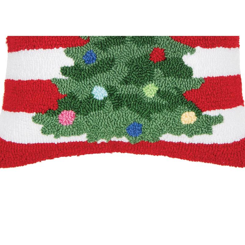 Colorful Tree Hooked Throw Pillow