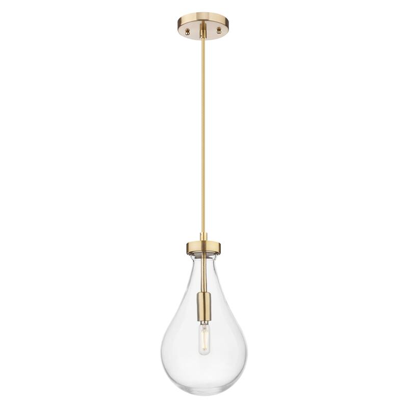Innovations Lighting Downtown Urban - Owego - 1 Light 7" Cord Hung Pendant - Champagne Bronze/Clear Shade