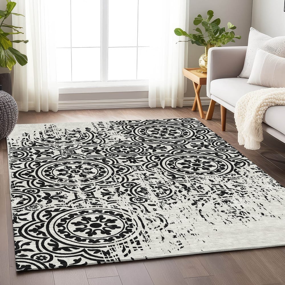 Premium Washable Super Soft Vanishing Medallion Mayfield Rug