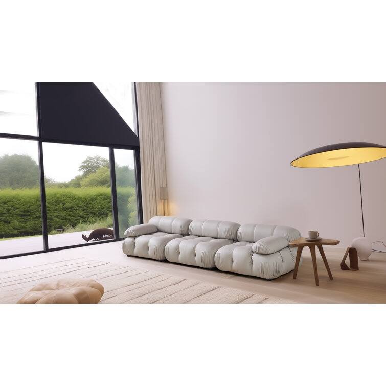 Belani 114'' Anti-Scratch Faux Leather Sofa