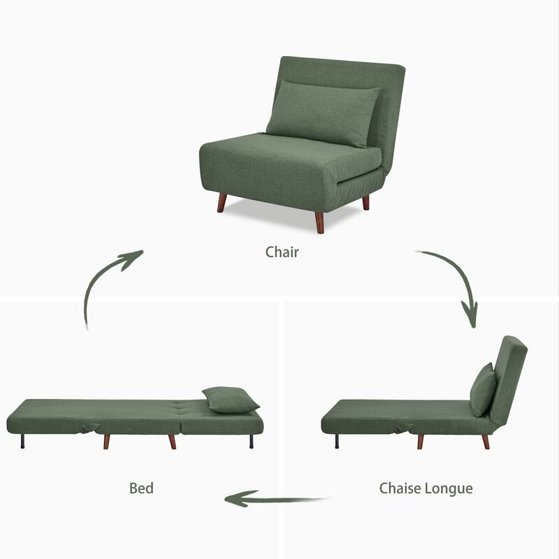 Tustin Upholstered Convertible Lounge/ Sleeper Chair