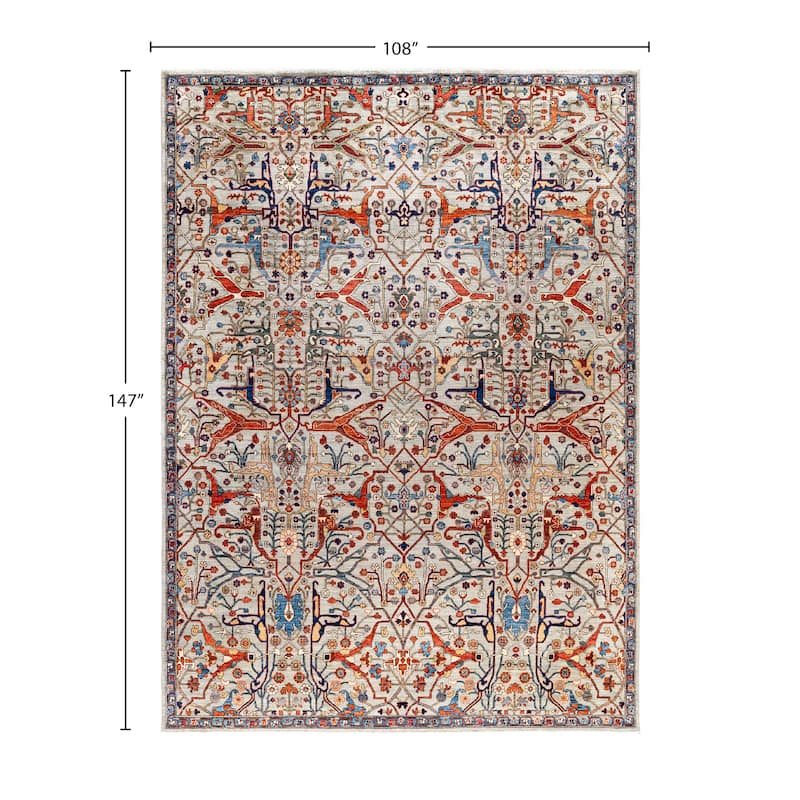 Serapi One-of-a-Kind Hand-Knotted Area Rug - Gray - 9' 0" x 12' 3"