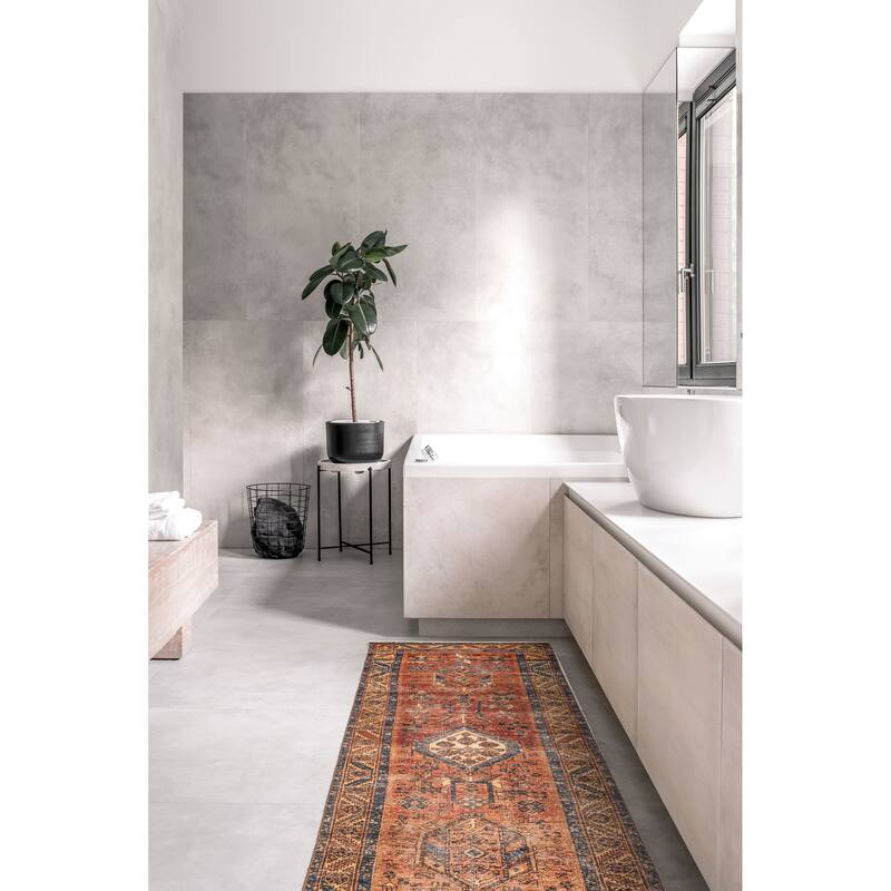 ECARPETGALLERY Hand-knotted Antalya Vintage Dark Copper Wool Rug - 2'11 x 11'2