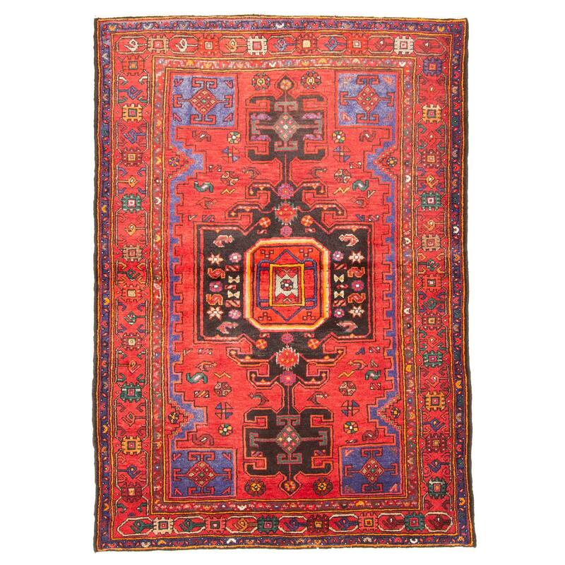 ECARPETGALLERY Hand-knotted Andelz Red Wool Rug - 4'7 x 6'4