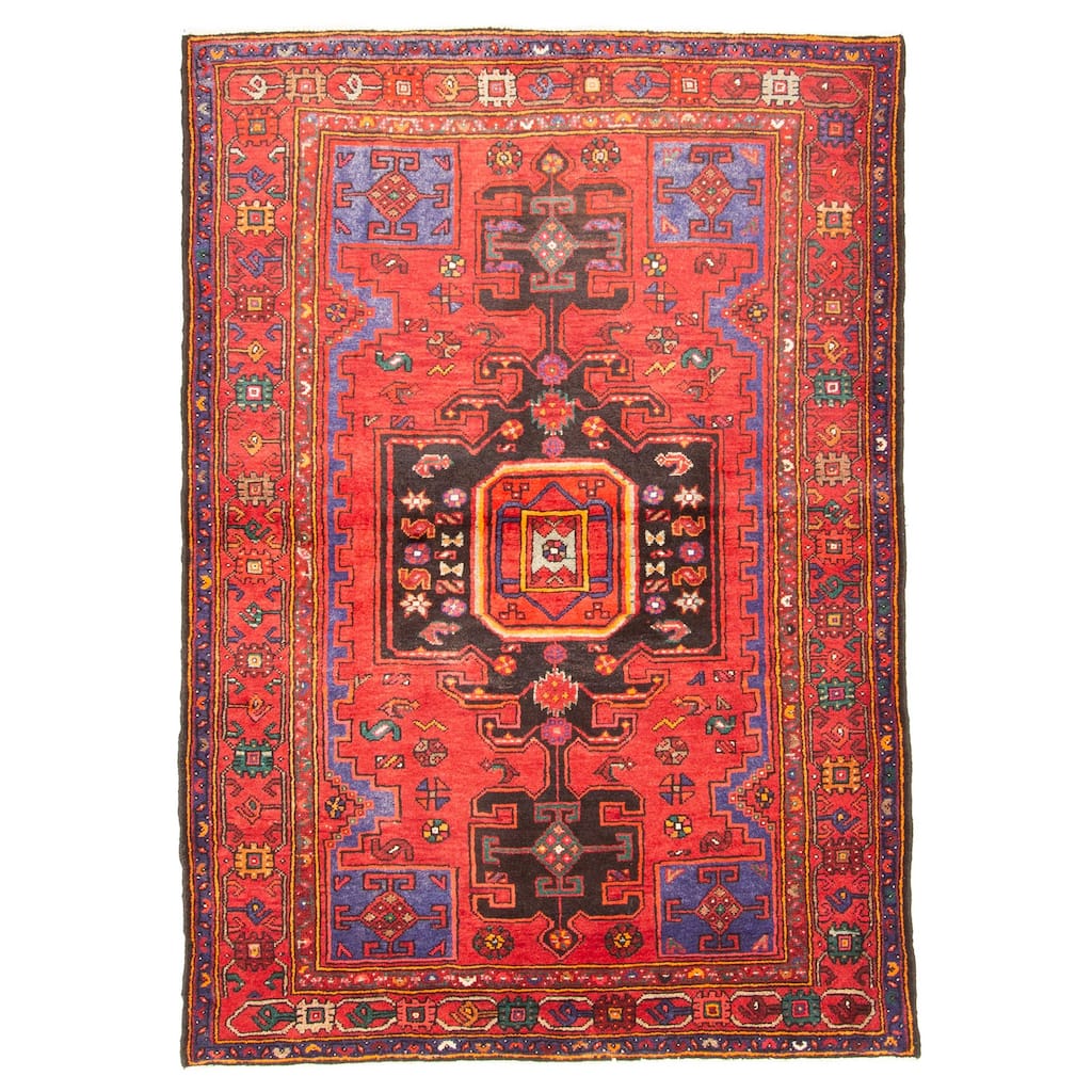 ECARPETGALLERY Hand-knotted Andelz Red Wool Rug - 4'7 x 6'4
