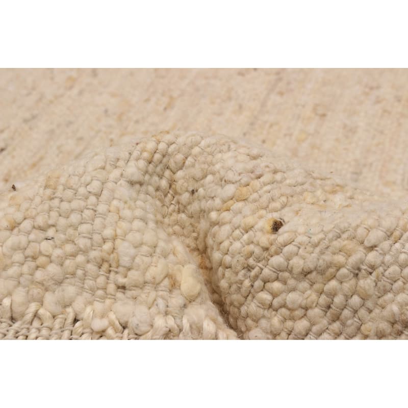 ECARPETGALLERY Hand Woven Zahara Cream Dhurrie