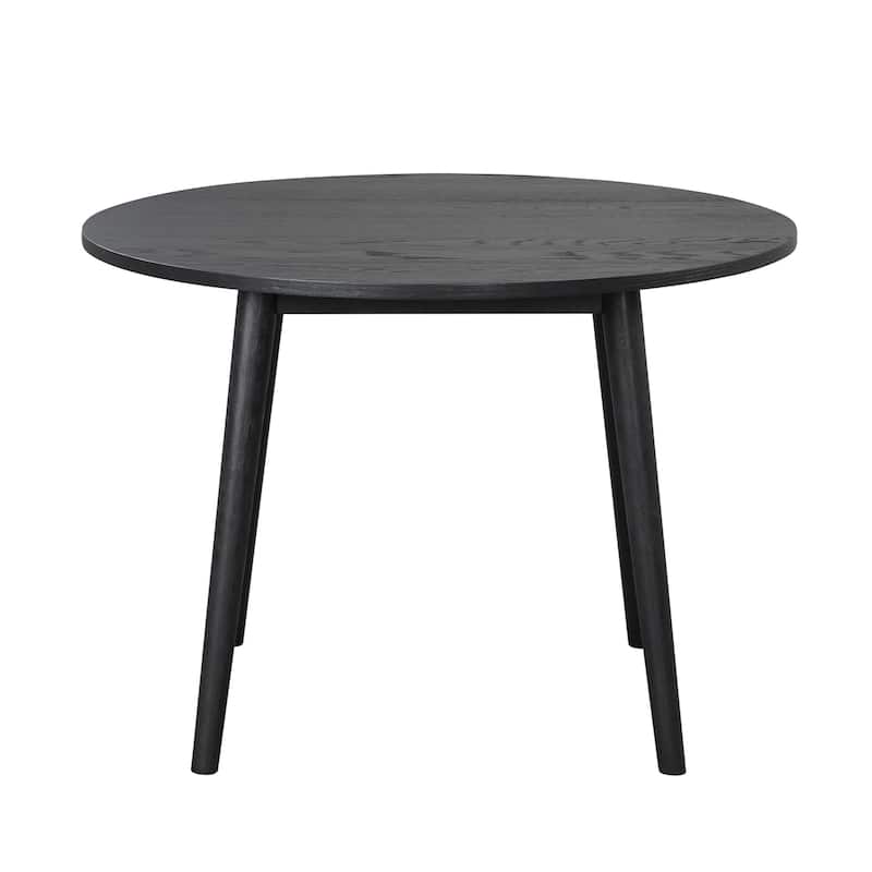Round Wooden Dining Table with Shaker Legs
