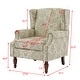 preview thumbnail 19 of 134, 2 Set Traditional Patterned Wingback Accent Chairs with NailHead