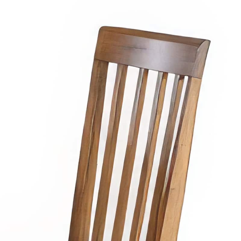 Brown/Light Brown Fabric Upholstered Wood Frame Dining Chair, Sturdy Dining Chair for Dining Rooms - 17.5