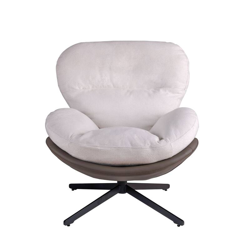 Swivel Accent Chair,Lounge Chair with Metal Base Frame,Comfy Single Leisure Sofa Chair Reading Chair with 360 Degree Swiveling