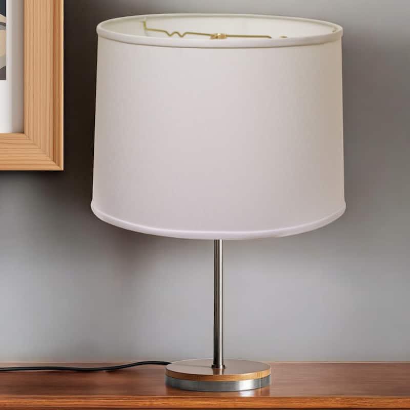 HomeRoots White No Slub Innsbruck Drum Lamp Shade - 17" L x 17" W x 11.5" H