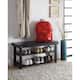 Copper Grove Cranesbill Mudroom Shoe Storage Bench - Black