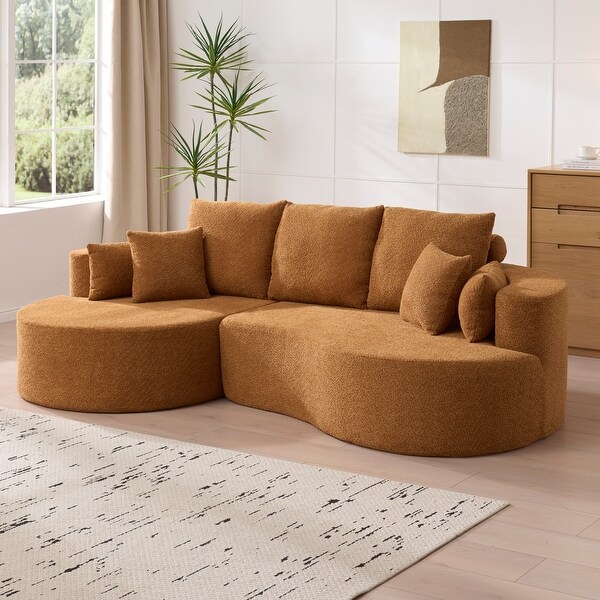 Christopher Knight Home - 106'' Cloud Curved Sectional Sofa with