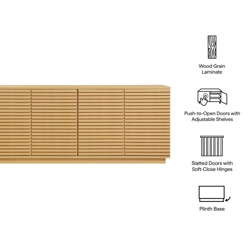 Render 4-Door Fluted Sideboard Cabinet TV Stand