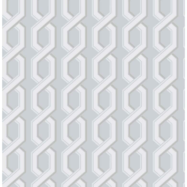 Brewster Twist Blue Geometric Wallpaper - 20.5in x 396in x 0.025in