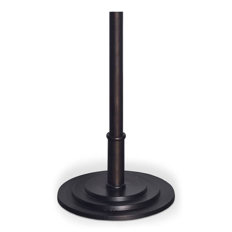 NADAAL STUDIOS Myric Bar Table, White Marble Top on Layered Cast Aluminum Base, White Marble