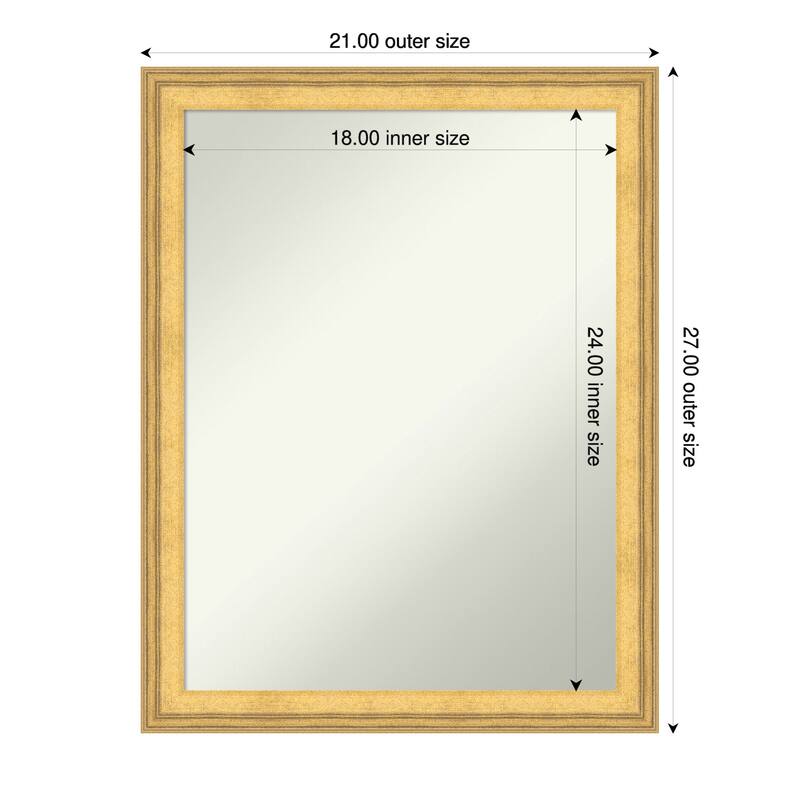 Owen Gold Non-Beveled Wood Framed Wall Mirror - Owen Gold - 21 x 27 in