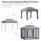 preview thumbnail 22 of 34, Outsunny 11' x 11' Pop Up Gazebo Canopy with 2-Tier Soft Top, and Removable Zipper Netting, Event Tent with Storage Bag
