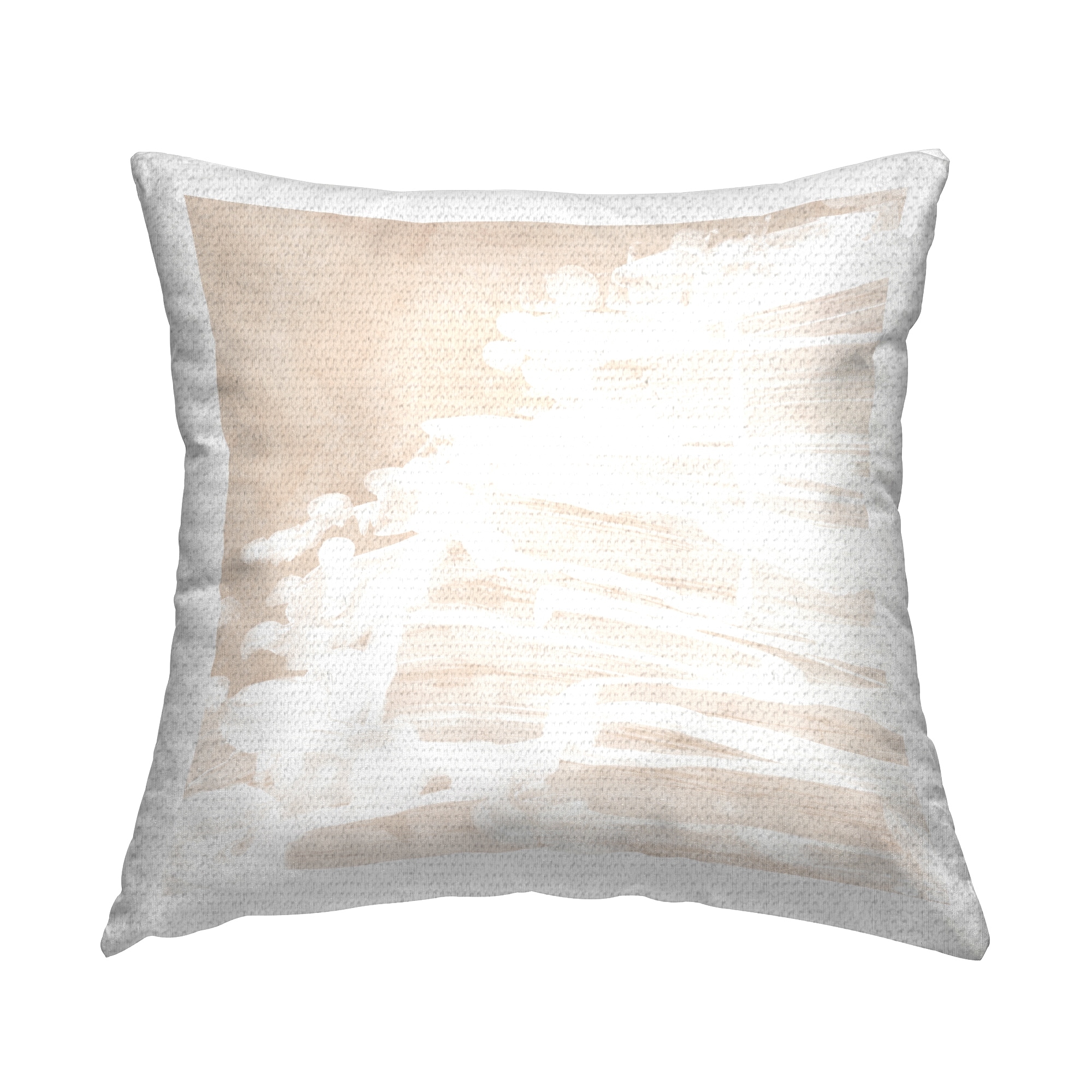 Stupell Soft Beige Abstraction Printed Outdoor Throw Pillow Design by June Erica Vess
