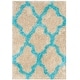 preview thumbnail 44 of 62, SAFAVIEH Handmade Barcelona Shag Attie Polyester Rug 2' x 3' - Cream/Blue - Rectangle
