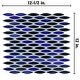 preview thumbnail 4 of 14, Merola Tile Pescado Glossy Azul 12" x 12.5" Porcelain Mosaic Tile