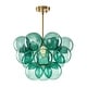 preview thumbnail 22 of 63, Glam Single-light Dining Room Glass Globe Bubble Chandelier - 17.7 in