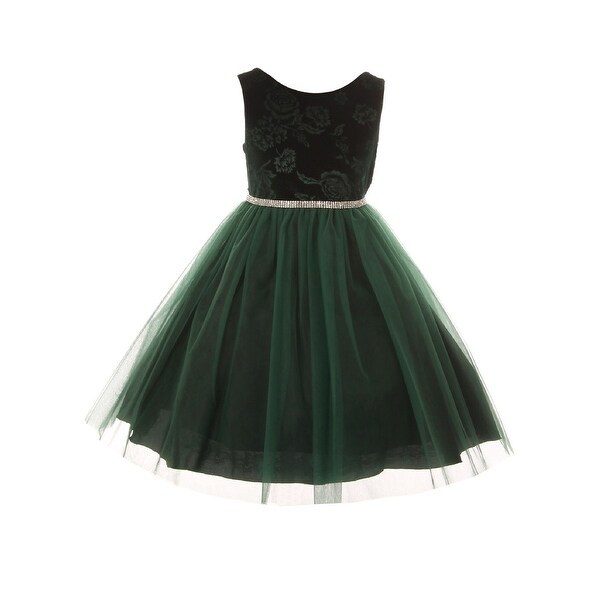 girls green christmas dress