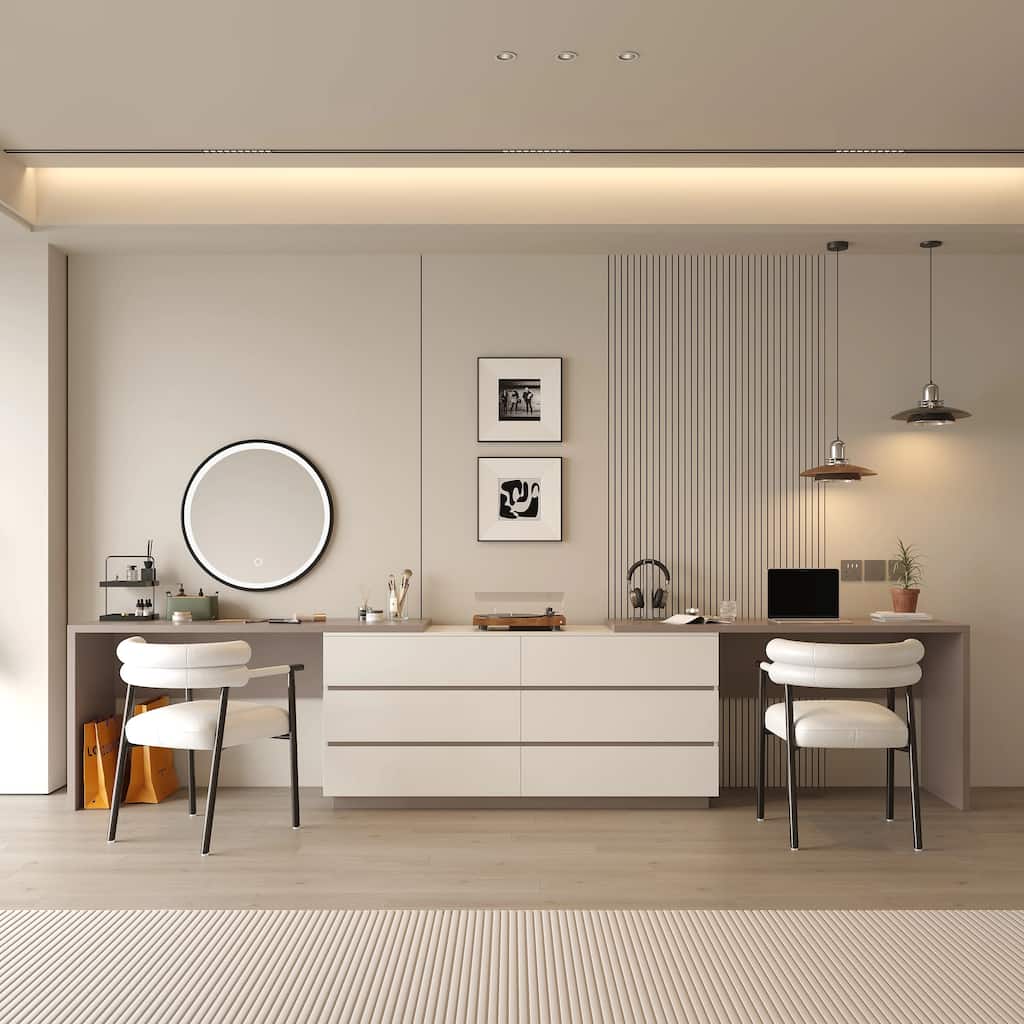 144 Inch Modern Home Office Expandable Dresser Desk