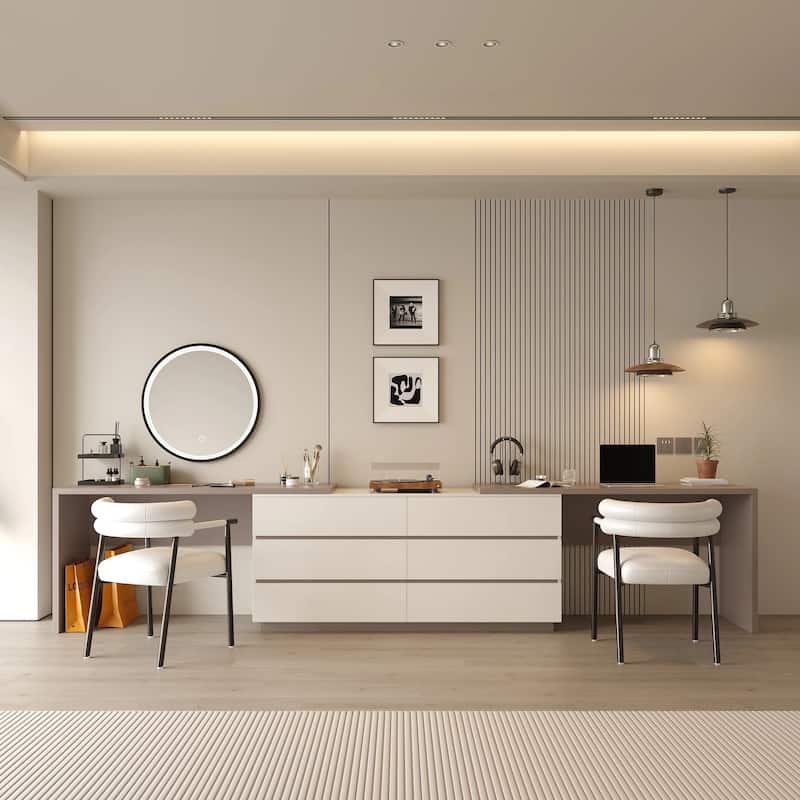 144 Inch Modern Home Office Expandable Dresser Desk