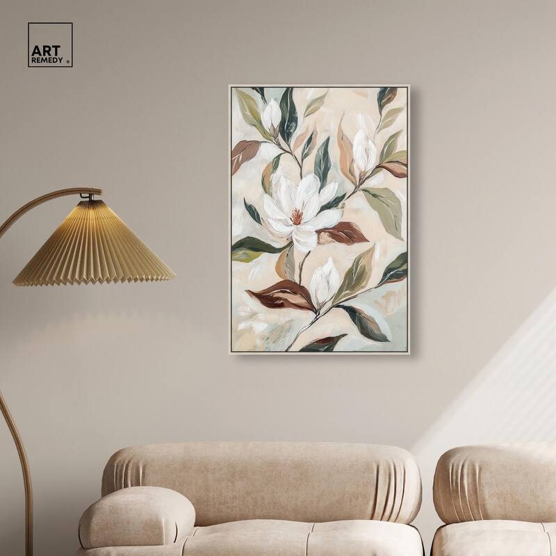 Soft Magnolia I Canvas by Art Remedy