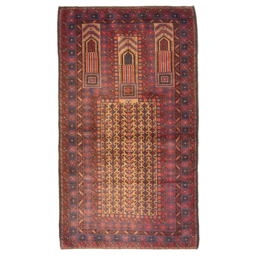 ECARPETGALLERY Hand-knotted Teimani Tan Wool Rug - 2'11 x 5'2