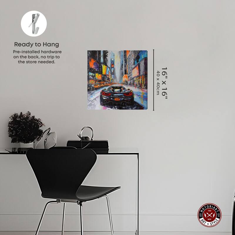 Notoriart Blast The Speakers Gallery Wrapped Car 1 Piece Canvas Wall Art