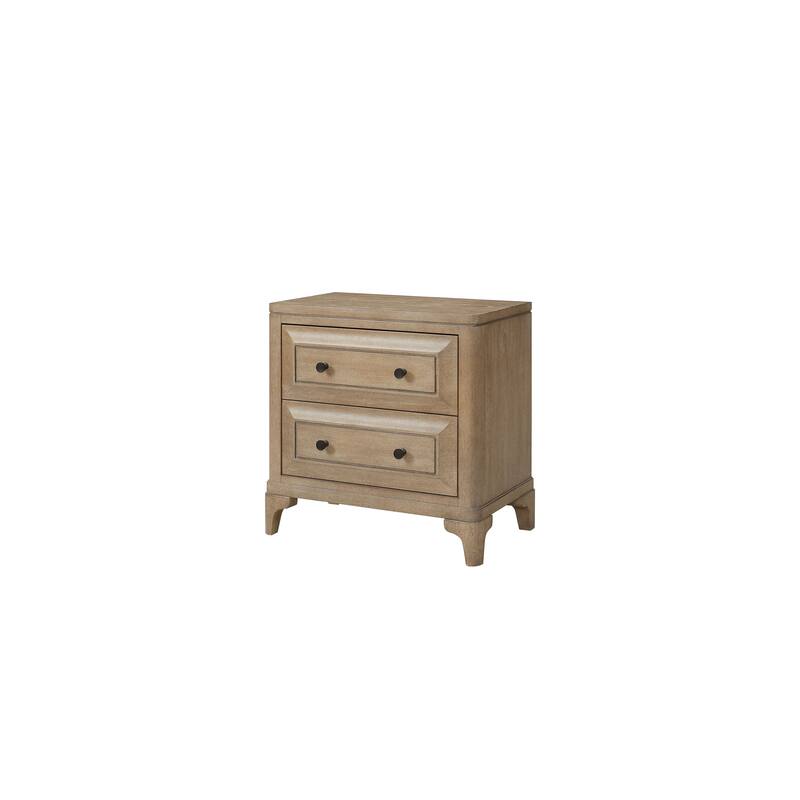 2 Drawer Nightstand With Sand Finish