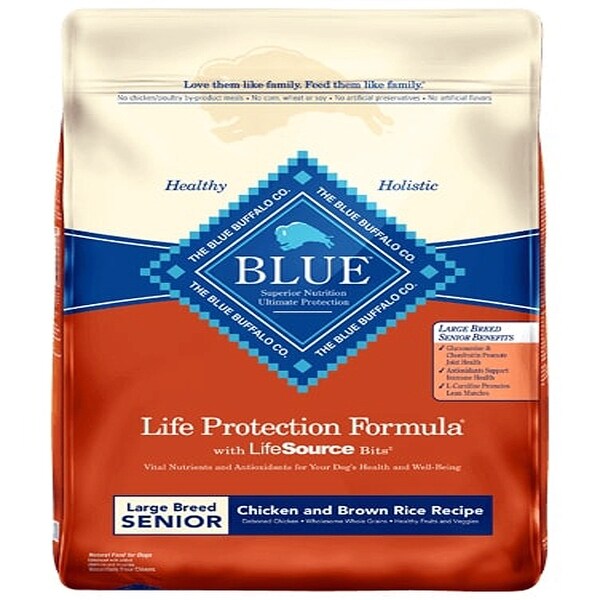 Blue Buffalo Dog Senior Large Breed Chicken Brown Rice 30 Lbs. - 30 lbs. Opens flyout.