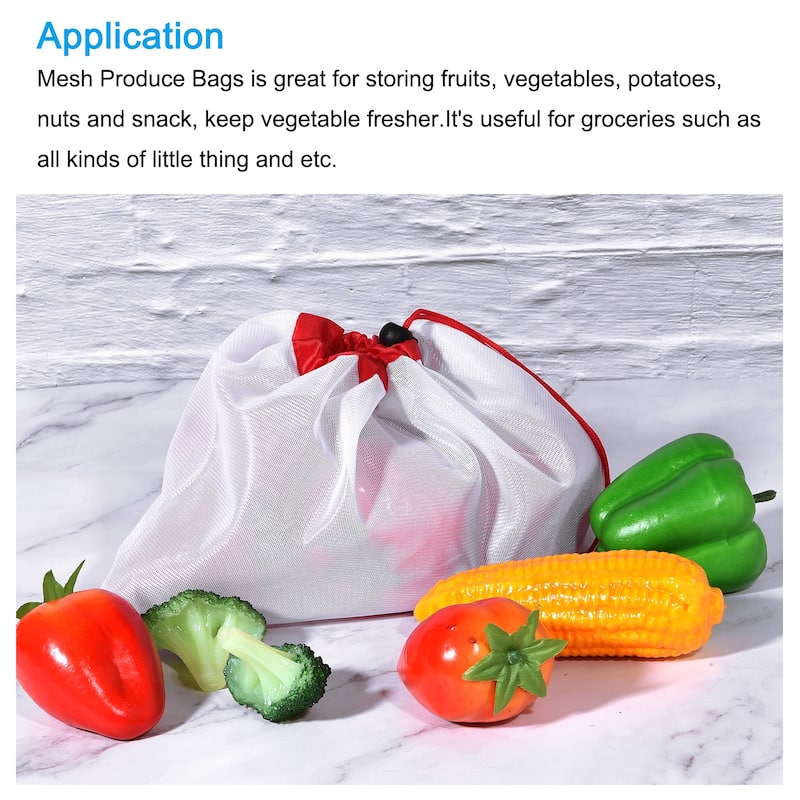 Reusable Produce Bags, Mesh Produce Bags for Fruit Vegetable