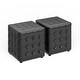 preview thumbnail 8 of 7, Porch & Den Las Olas Black Cube Ottoman (Set of 2)
