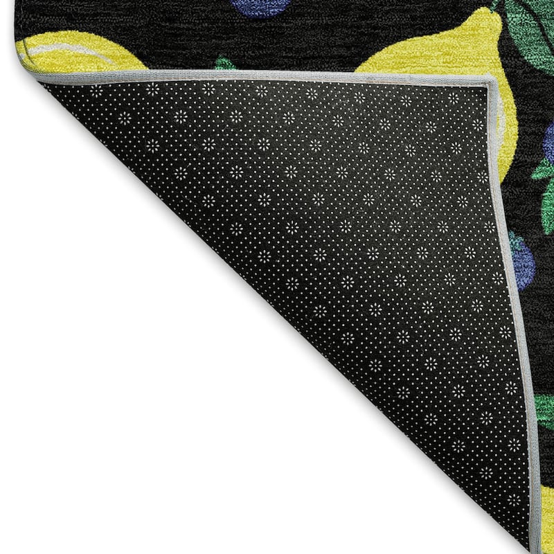 Machine Washable Indoor/ Outdoor Citrus Berry Chantille Rug