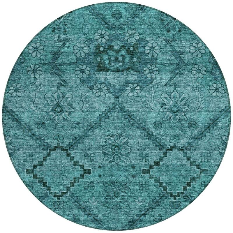 HomeRoots Floral Transitional Rectangle Outdoor Rug