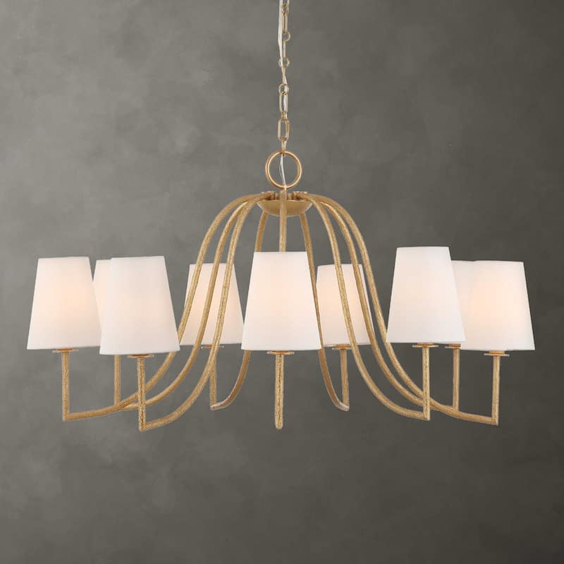Uttermost Seville 9 Light Gold Chandelier - 42"W x 42"D x 21.625"H