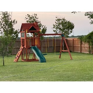 Gorilla Playsets Nantucket II Cedar Swing Set - Redwood ...